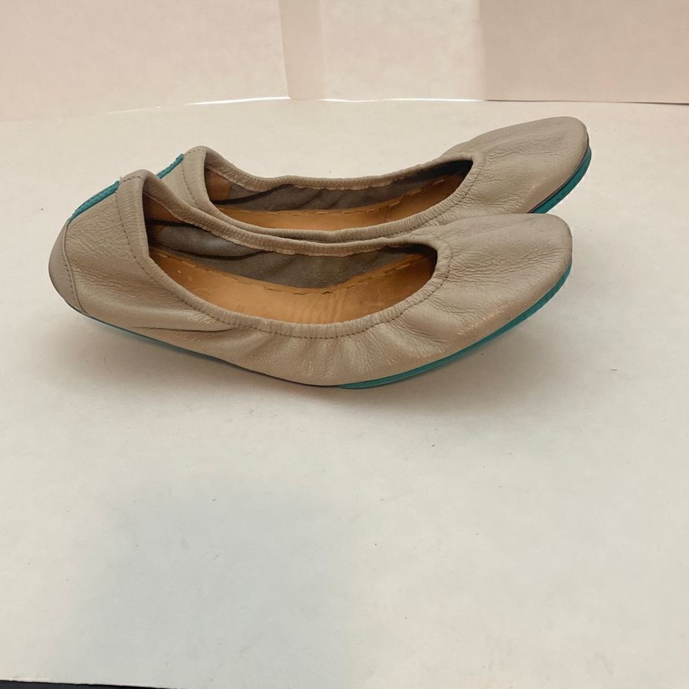 Tieks By Gavrieli‎ Pewter Gray Silver Leather Ballet Flats Shoes Size 8